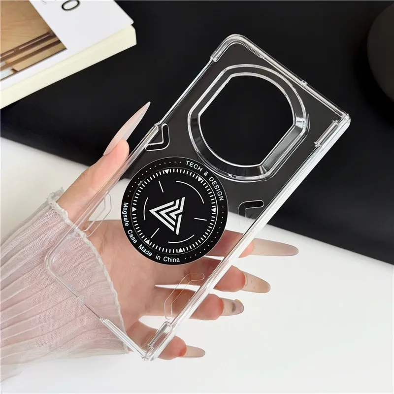 Case For Huawei Mate X7 X6 X3 X5 Cooling Magnetic Matte Translucent PC Back Heat Dissipation Clear Cover view 2