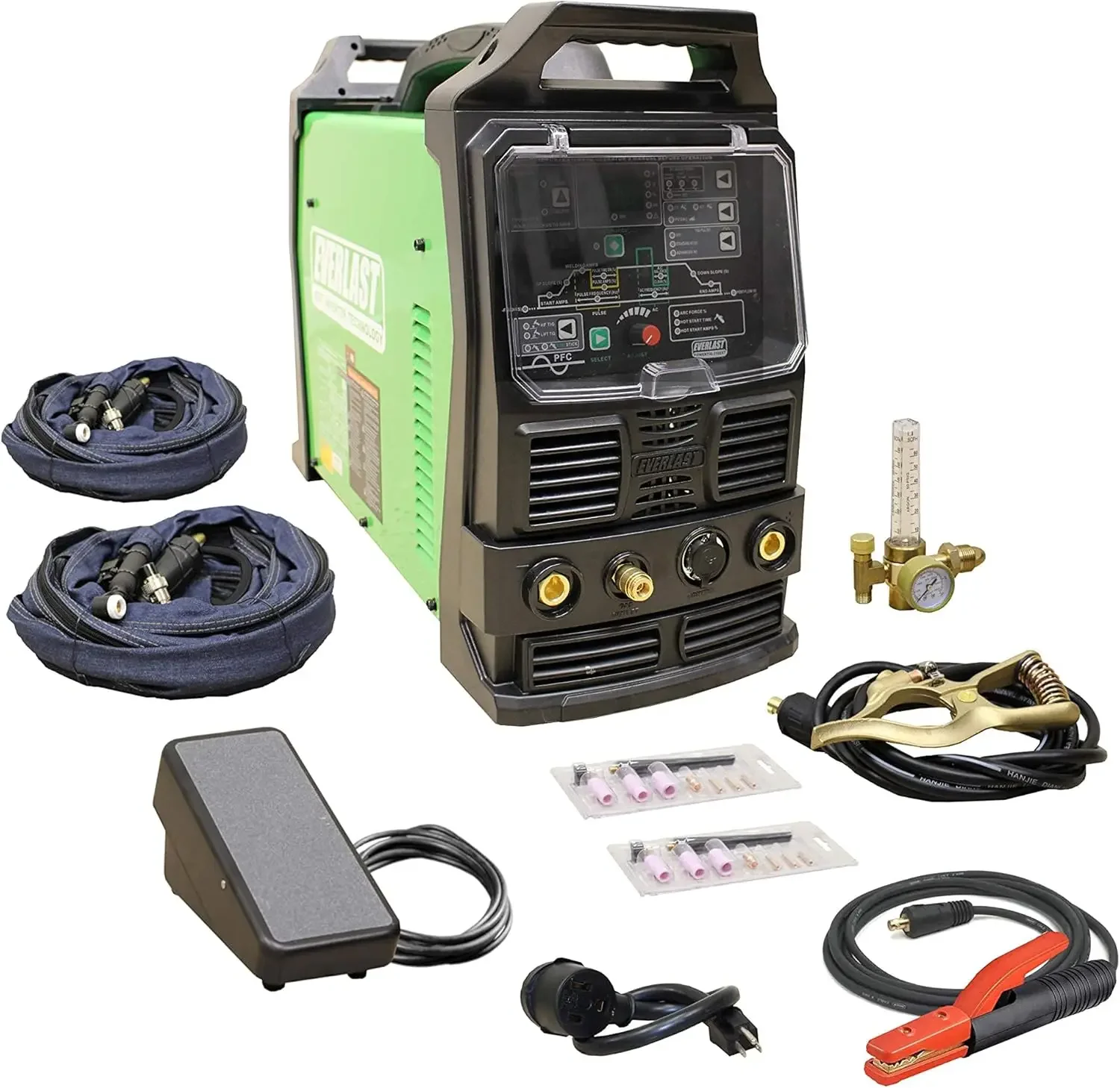 Welding Machine 210 EXT 210 Amp Ac Dc Tig Stick Advance Pulse Welder 110/220 Volt Inverter-Based IGBT Technology