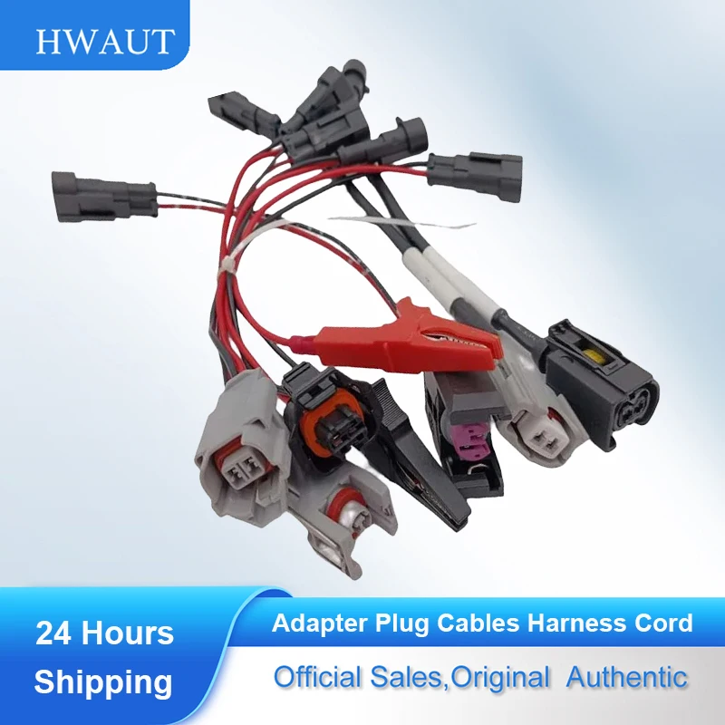 

7pcs/Lot Common Rail Injector Tester Cable Wire For Bosch Denso Delphi Siemens Diesel Nozzle Adapter Plug Connecting Cables Cord