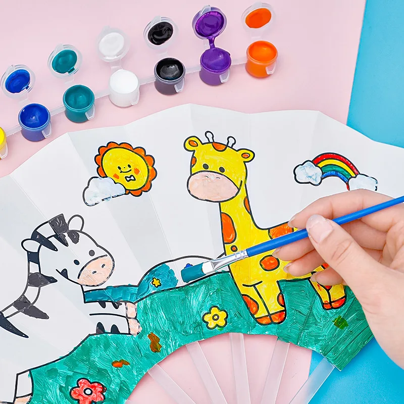 

DIY Acrylic Paint 6-color 8-color 12-color Set Art Painting Doodling Coloring Paint Children's Gypsum Doll Paint Strip 3ml