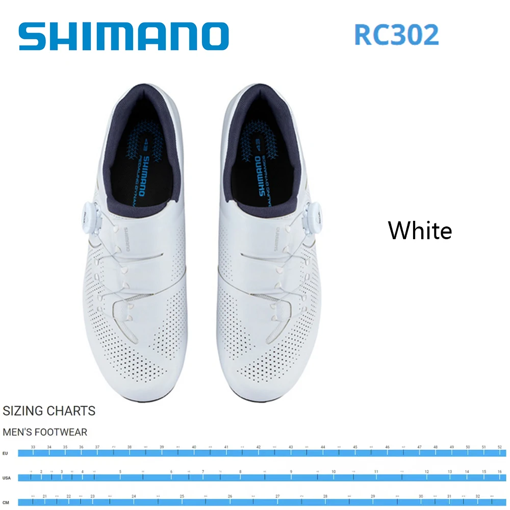 Nieuwe SHIMANO SH-RC302 RC3 RC300 Glasvezelversterkte Nylon Bodem Racefiets Fiets Zelfsluitende Fietsschoenen Lock Schoenen