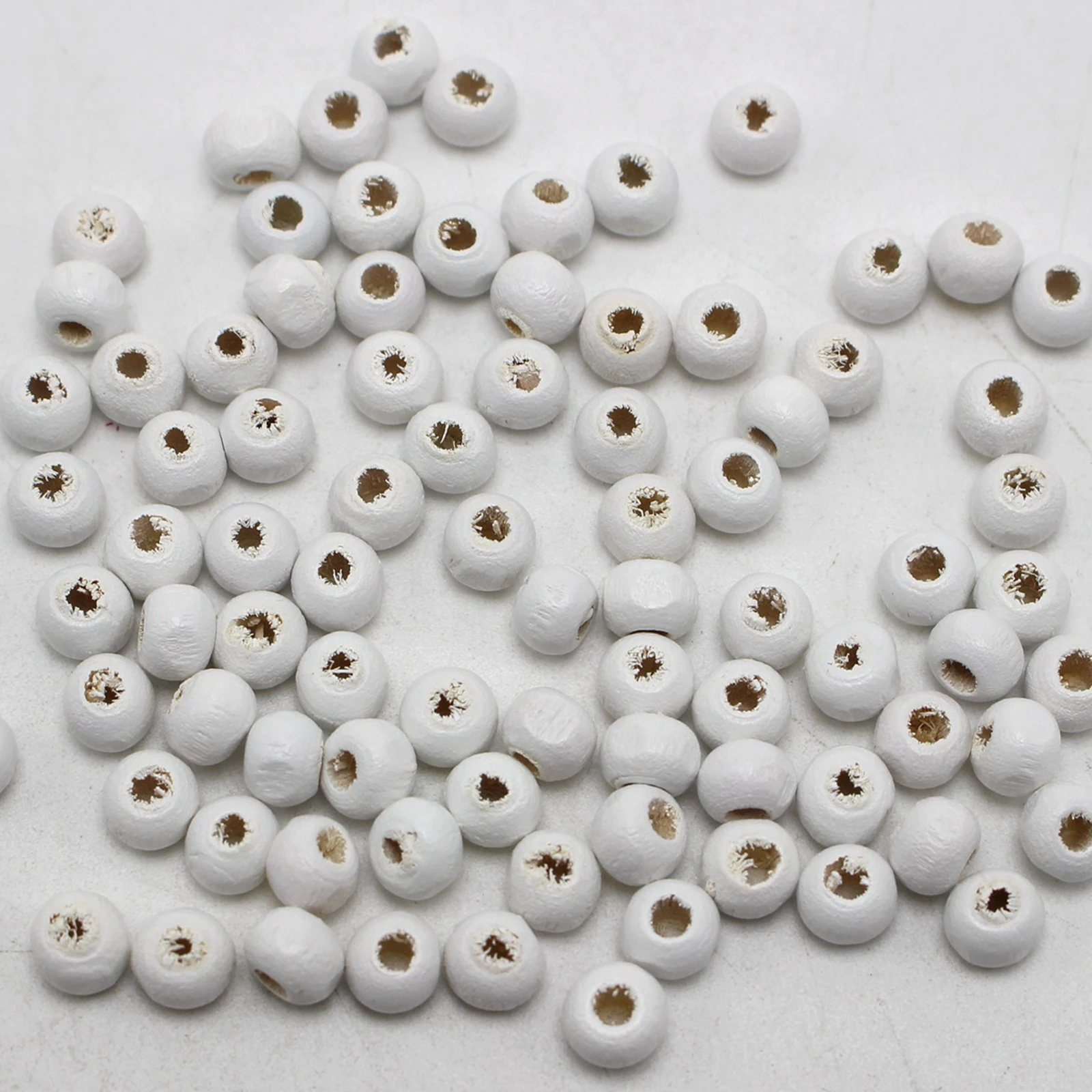 500 Round Wood Beads 6mm with Big Hole  Wooden Spacer Beads Color for Choice