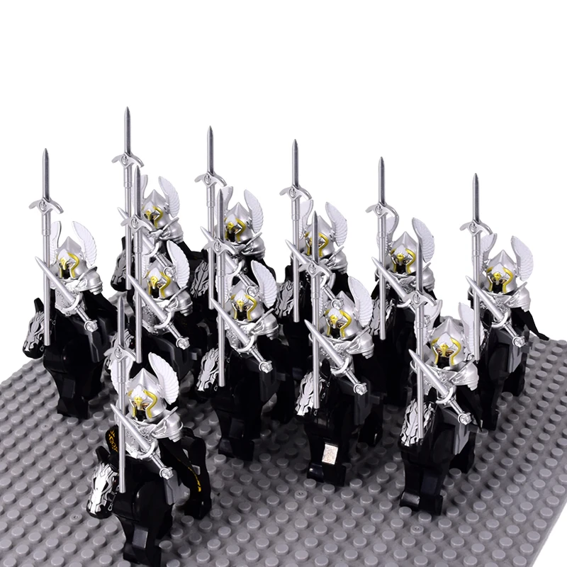 MOC Thrones Golden Armor Warrior Guard Jaime Lannister Barristan Selmy Meryn Trant Building Blocks Mini Action Figure Toys