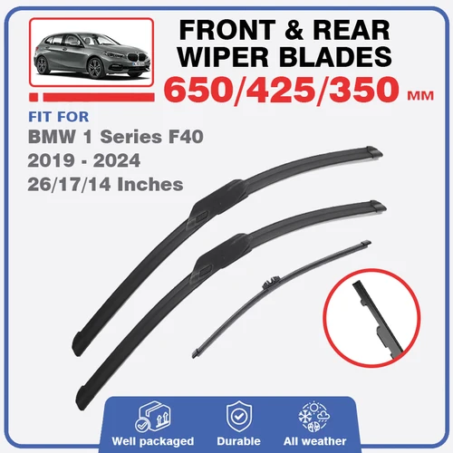 Para BMW Serie 1 F40 2019 2020 2021 2022 2023 2024 limpiaparabrisas delantero trasero cepillos de parabrisas ventana accesorios de coche
