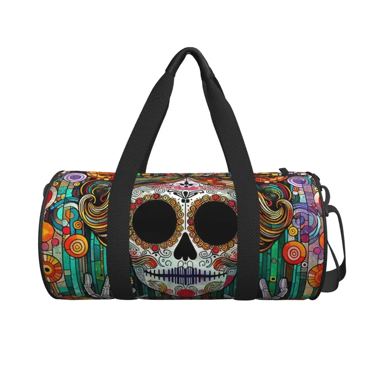 

Mexican Catrina Girl Day Of The Dead Sugar Skull Large Duffle Gym Bag Multi-Functional Duffle Travel Bags Handbags Fitness bag