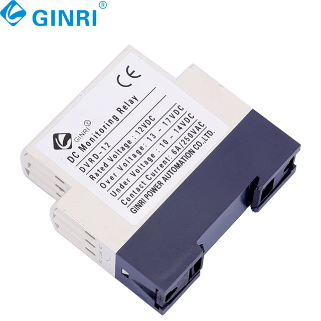 Relé de monitor de voltaje GINRI 12Vdc DVRD Relé de protección contra sobretensión