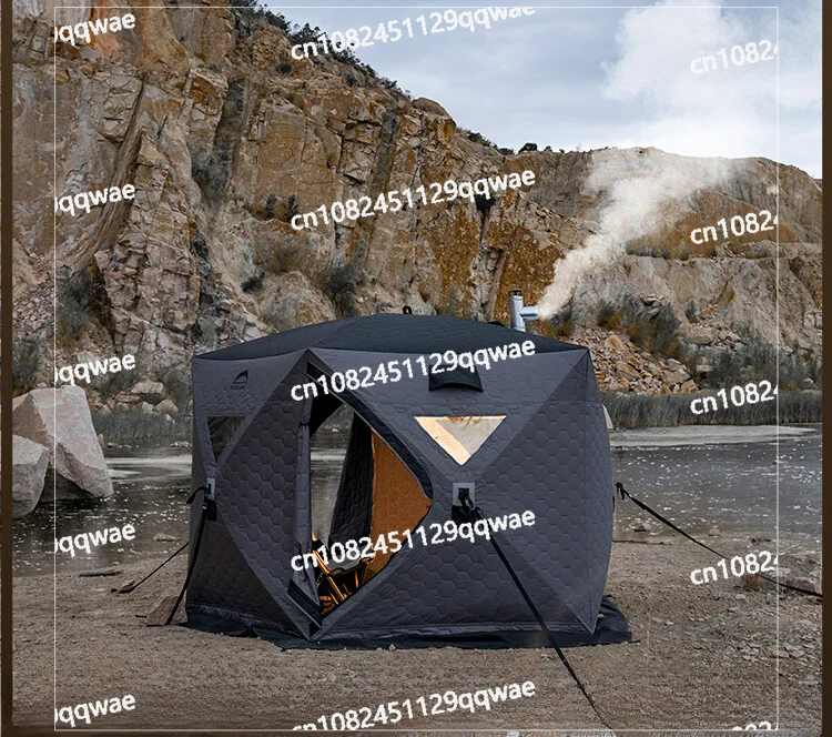 Autumn Wild Winter Fishing Warm Cold Thickened Fishing Northeast Outdoor Camping Ice Fishing with Chimney Winter Tent