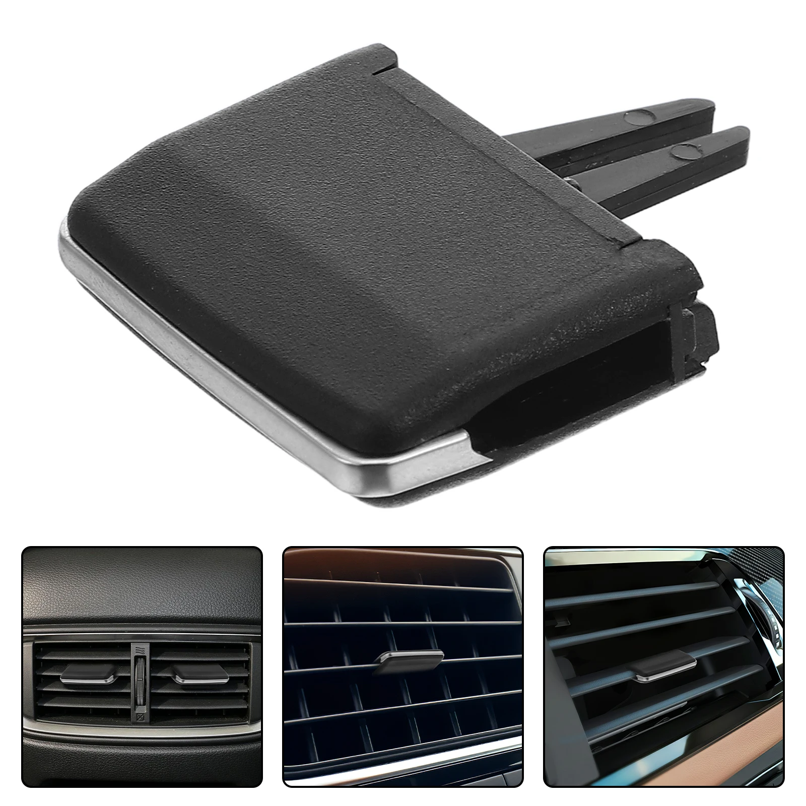 

Universal Ac Outlet Tab Plastic Airflow Direction Paddle Car Air Conditioning Vent Clamp Replacement Black Secure Diy Upgrade
