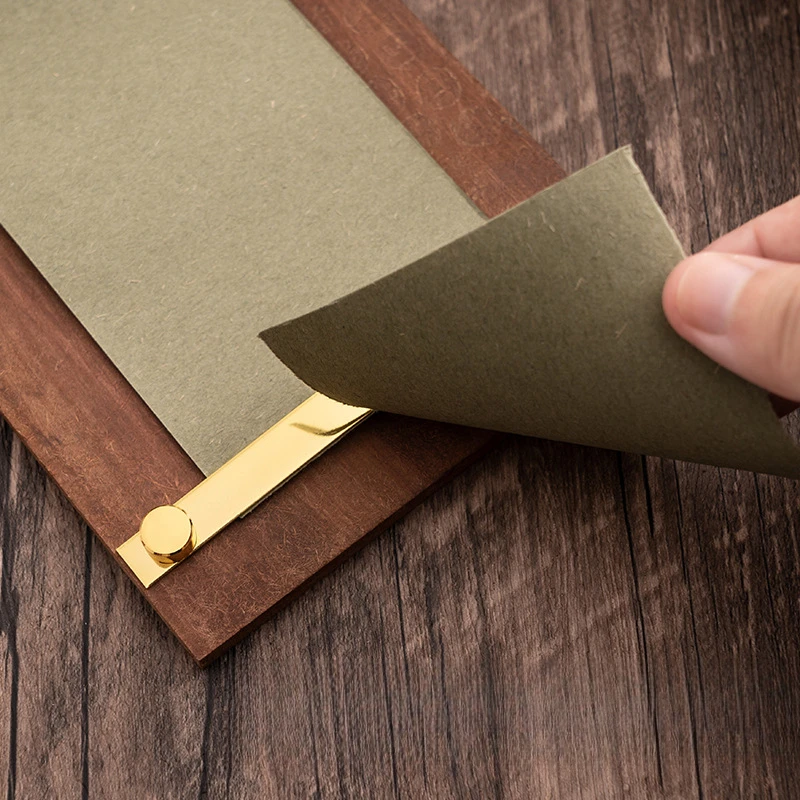 Hang a Vintage Wooden Memo Clipboard on Your Wall - No-Glue Paper Roll Notepad, Instagram Aesthetic Blank Message Board for Desk