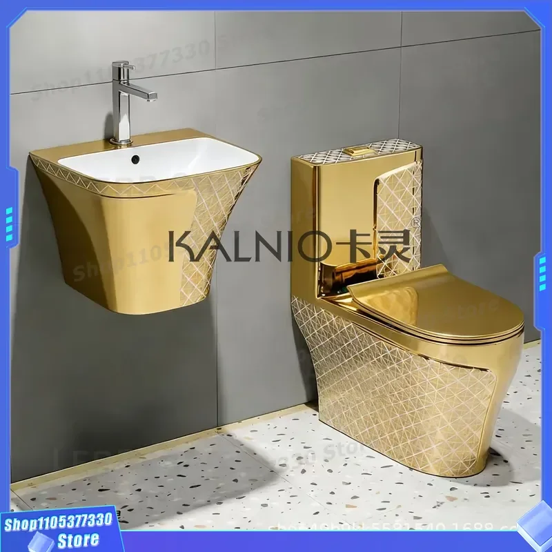 One Piece Floor Mounted Toilet Silent Flush Water Saving Bathroom Sanitary Ware Straight Design Household Commode Export