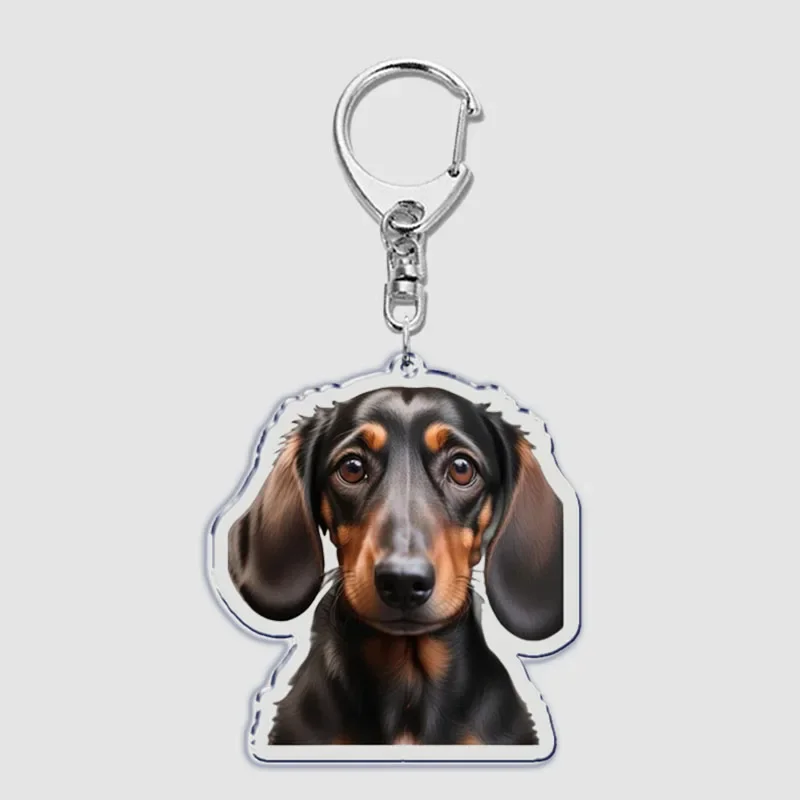 Cute Sausage Dog Funny Key Chain Keychains Ring for Accessories Bag Pendant Keyring Jewelry Pet Dachshund Meme Friends Gifts