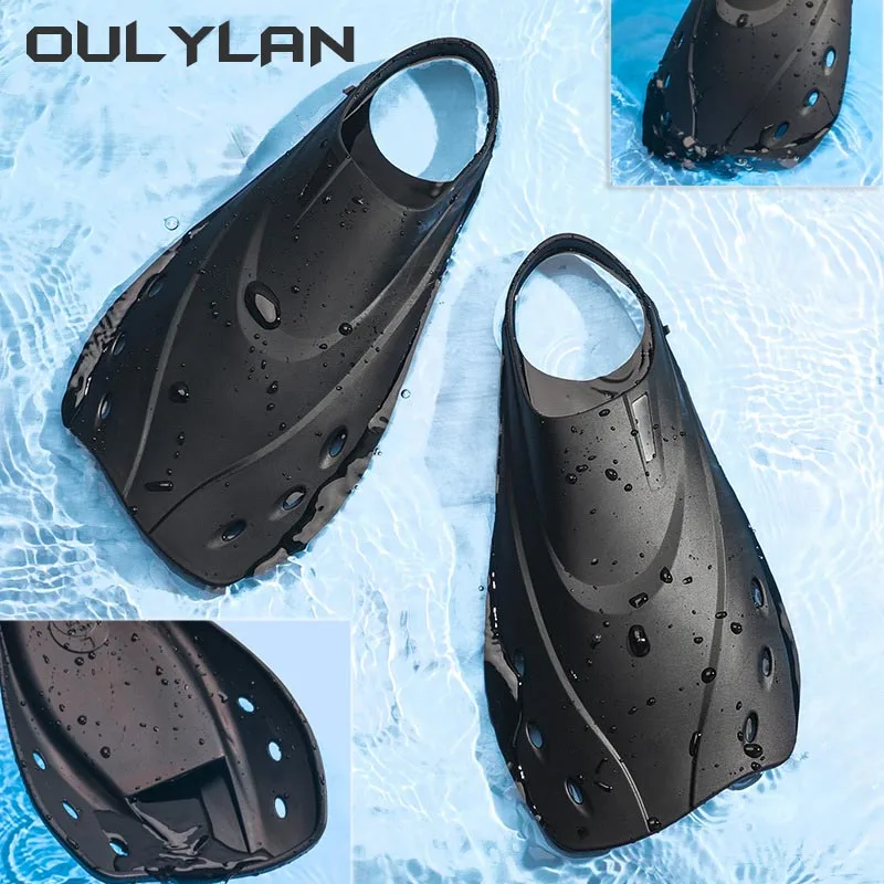 

Oulylan Unisex Swim Diving Fins Soft Adult Snorkeling Foot Swimming Flippers Wear-Resistant Aqua Shoes for Water Sports