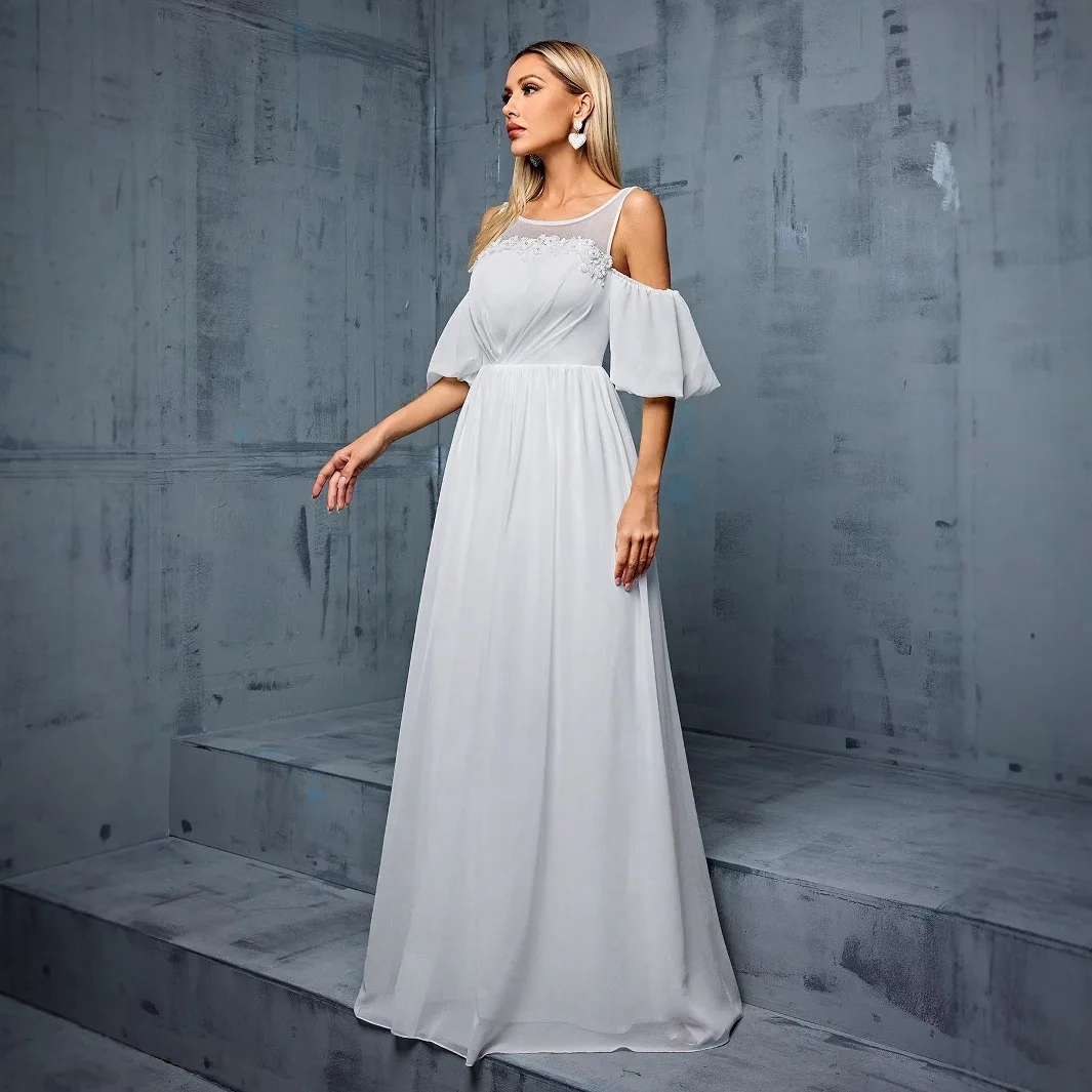 2025 nova meia manga fino ajuste vestido de baile vestido de banquete reunião anual anfitrião vestido goth 2025 vestido de verão robe feminino