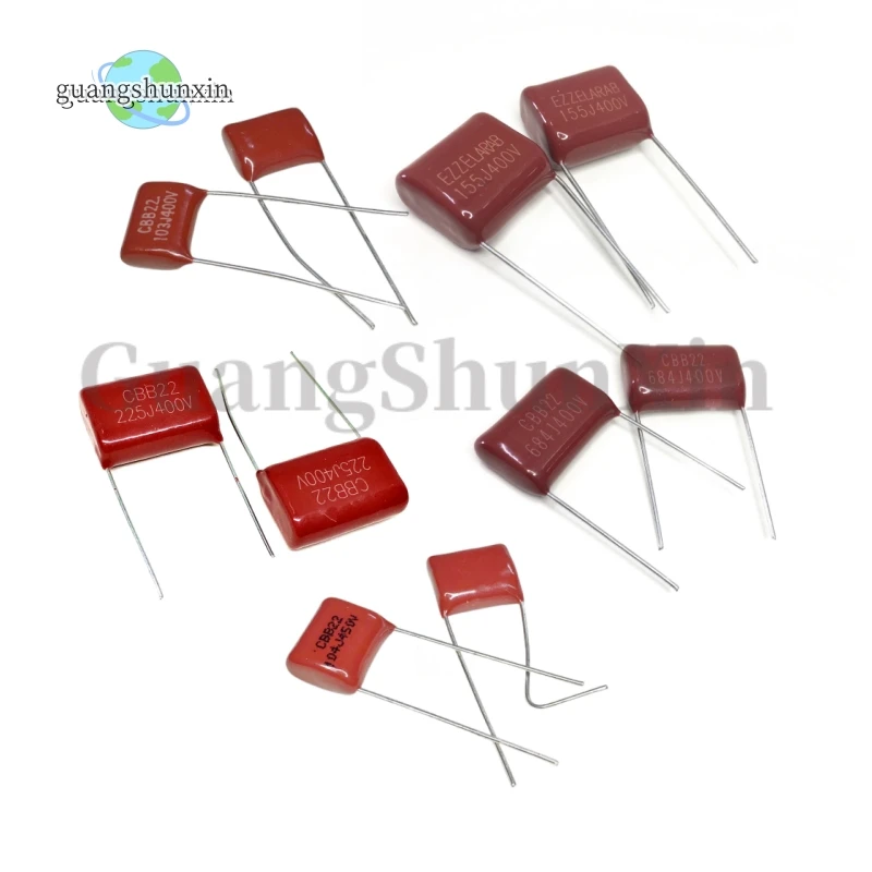 10PCS CBB22 Polypropylene Film Capacitor Brand New 63V 100V 250V 400V 630V 1600V 2000V Full Series 104 105 225J 1UF 2.2UF 100NF