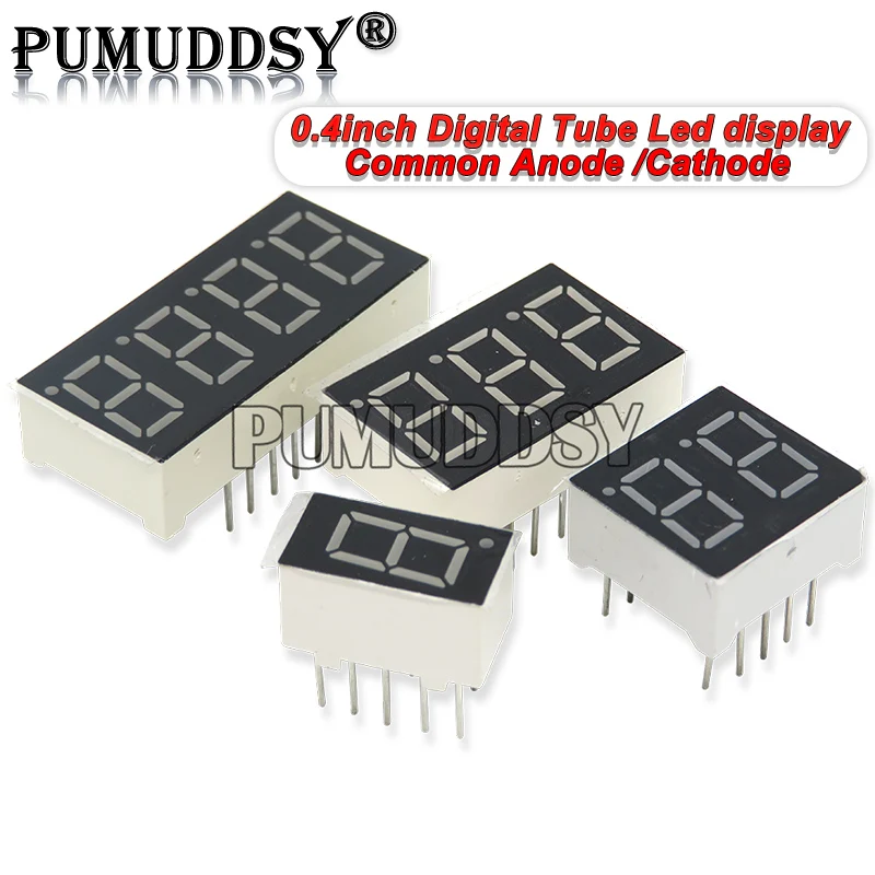 0.4inch LED Display 7 Segment 2 Bit 3 Bit 4 Bit Digit Tube Red Common Cathode / Anode Digital 0.4 Inch LED 5PCS/LOT