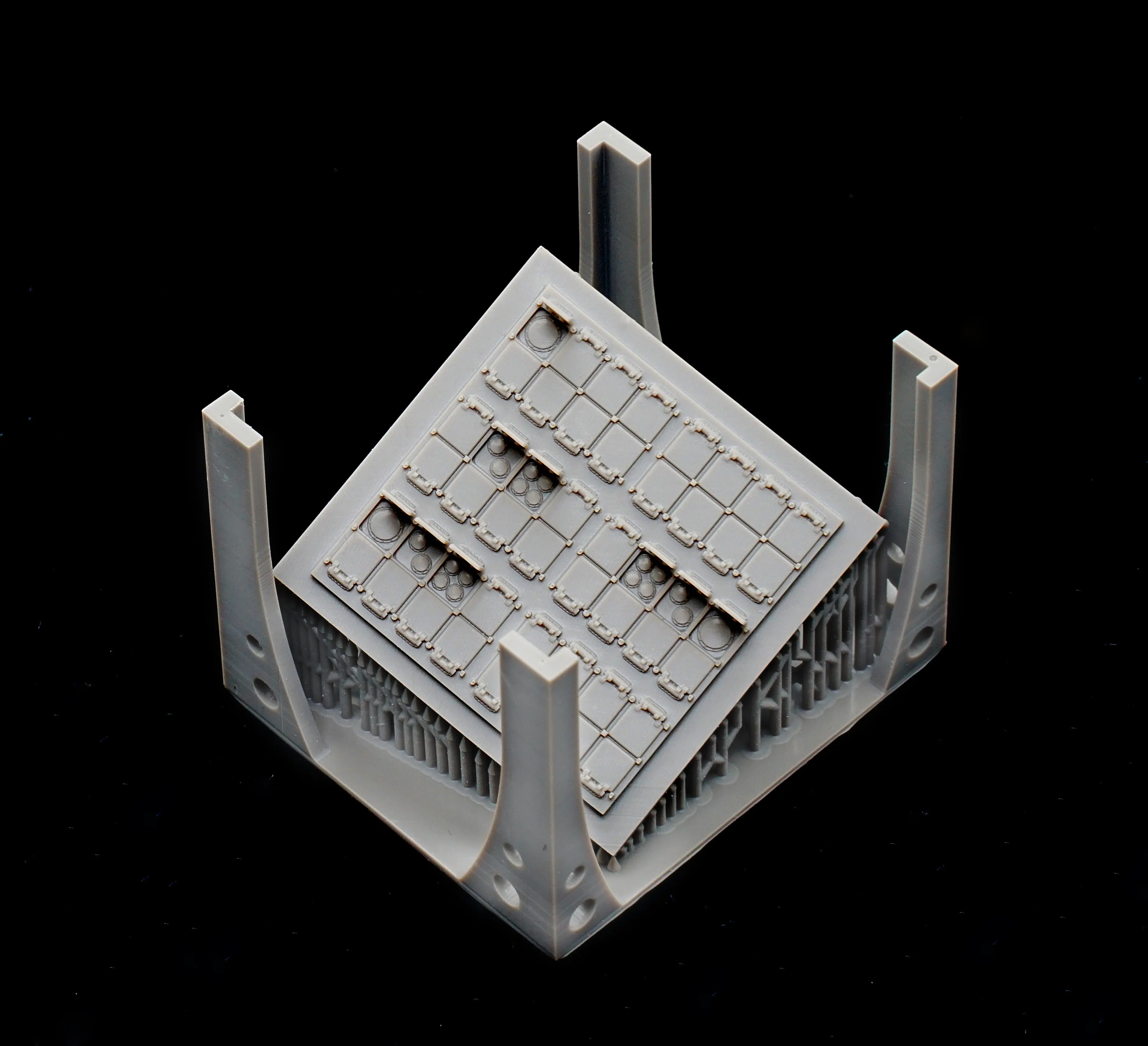 3D Printed Vertical Launch System Detailing Parts for 1/350 Scale Type 055 Destroyer Simulated Warship Refitting Accessories