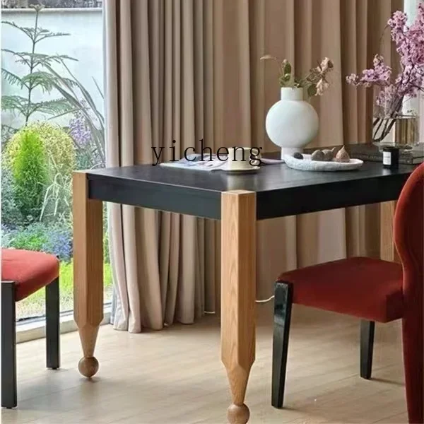 Solid Wood Dining Table Home Antique Style Living Room Pencil Table Designer Creative Office Desk