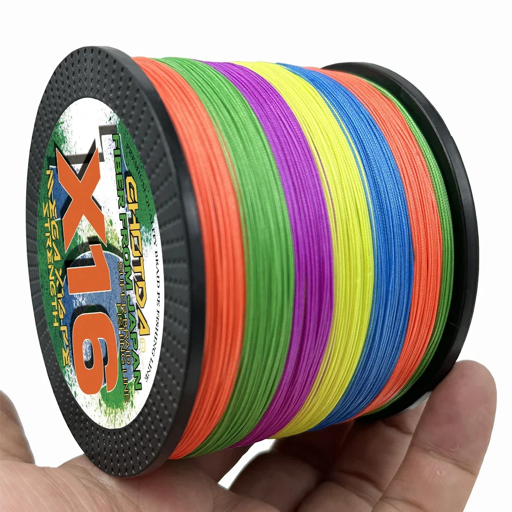 GHOTDA X12 X16 Braided Fishing Line Multifilament PE Wire Cast Sea Saltwater Cord for Carp Pesca Accessories 25-200LB 300M 500M