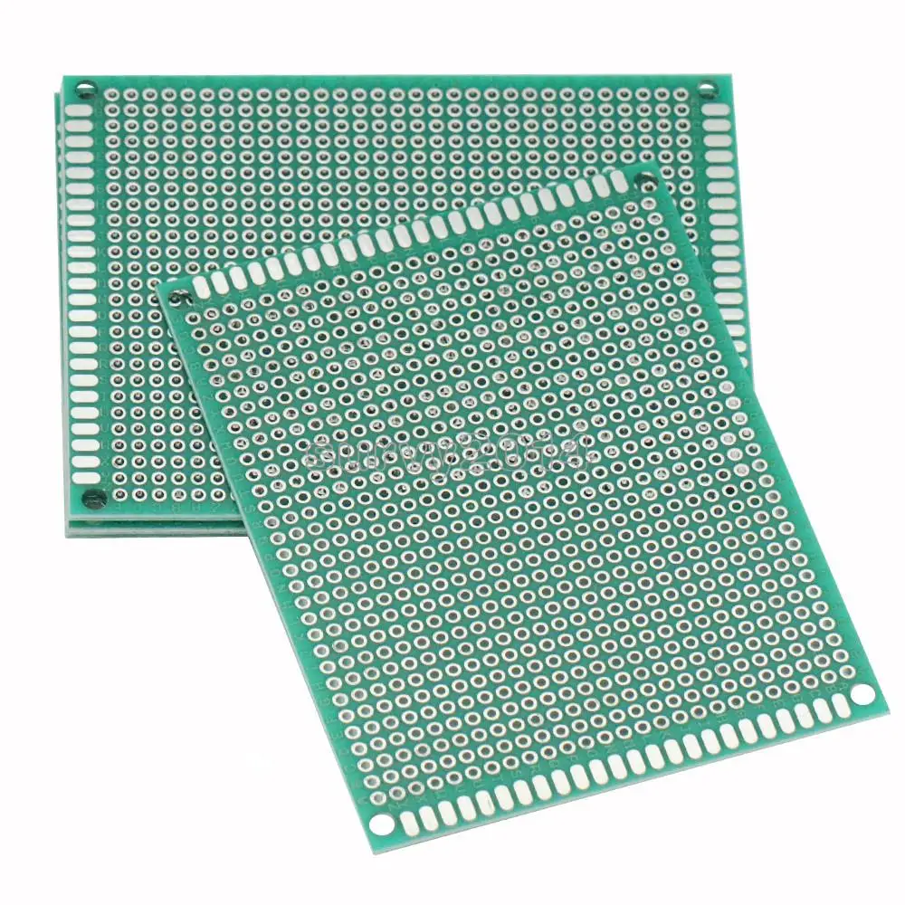 PCB 7x9 cm,7x9 cm,ダブルコーティング,リジッドユニバーサル,両面,PCB 2.54mm,緑