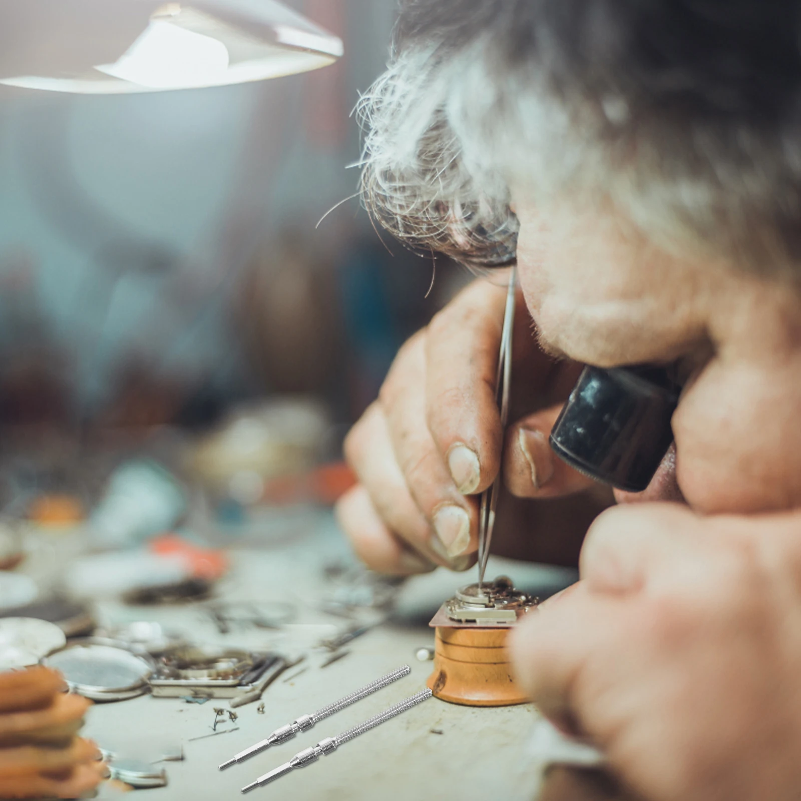 

10Pcs Watch Repairing Stems Mechanical Steel Watch Parts Replacement Tool Kit Watchmaker Supplies Metal Winding Stems