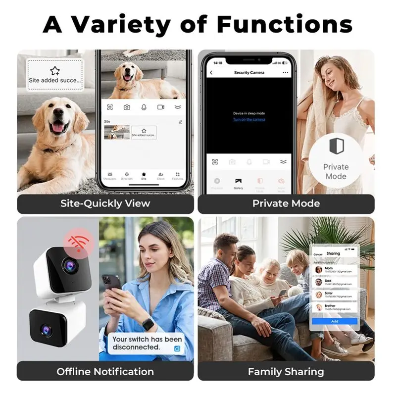 BTLIFE-4MP Tuya Wifi Camera Doppia Lente Doppio Schermo Tracciamento Umano Ai Rilevazione Umana Video Sorveglianza Smartlife Camera