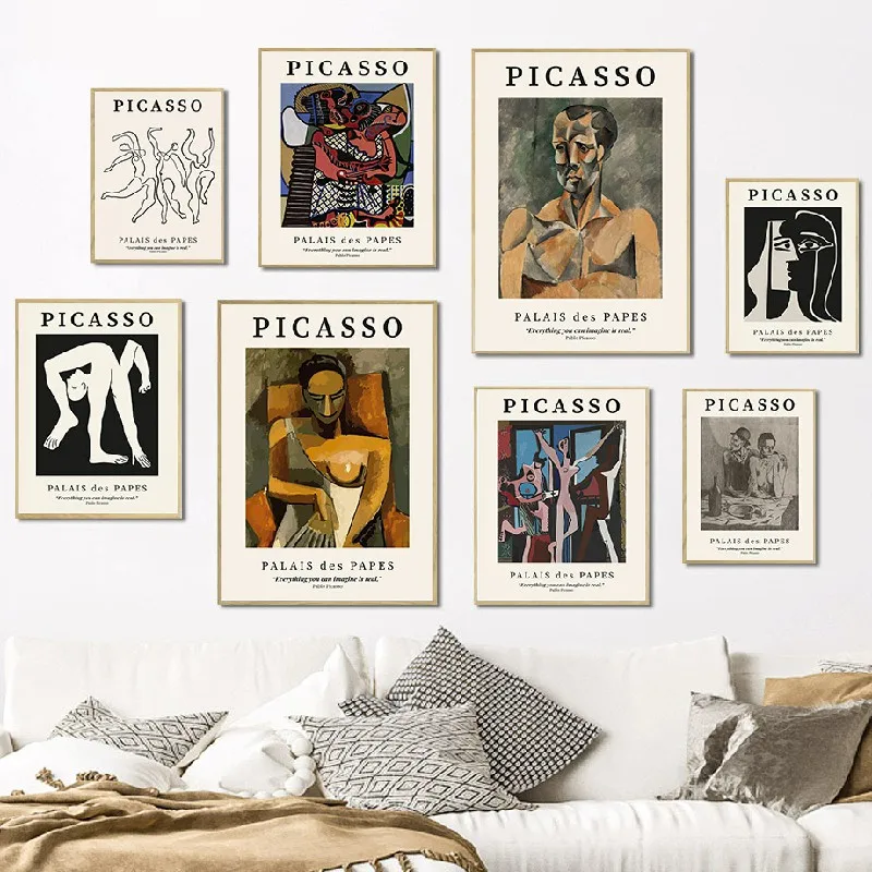 Picasso Posters World Famous Painter Wall Art Decoration Prints Abstract Figure Canvas Painting Living Room Home Decor Pictures