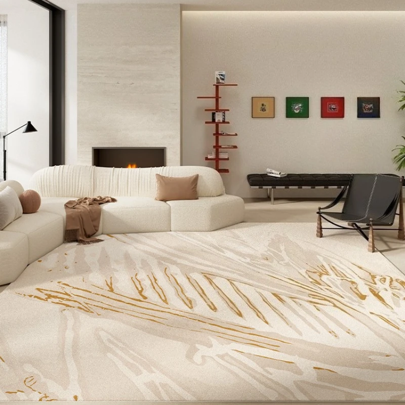 

Cream Style Living Room Large Area Carpet New Minimalist Light Luxury High End Home Carpets Fluffy Soft Comfortable Bedroom Rug