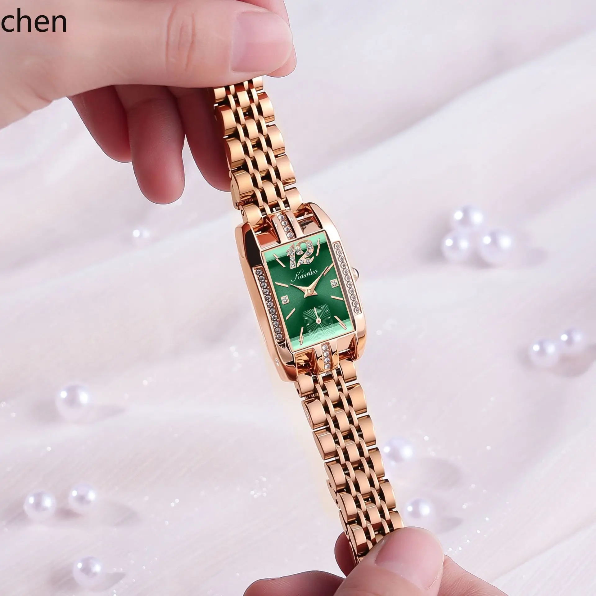 ZML Women's Watch High-end Stainless Steel Strap Fashionable Waterproof Watch for Women