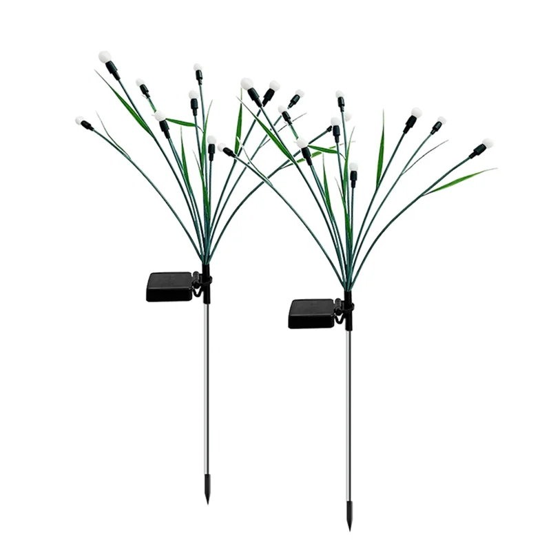 

Hot Sale-Solar Garden Lights 2 Pack 2 Lighting Modes Waterproof Firefly Light Outdoor Swaying Light