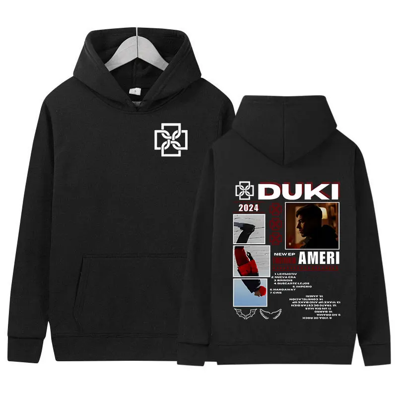 Duki ADA Tour 2024 Hoodie Rap Men's Hip Hop Clothing Pullover Sweatshirt Y2k Unisex Vintage Fashion Oversized Hoodies Streetwear