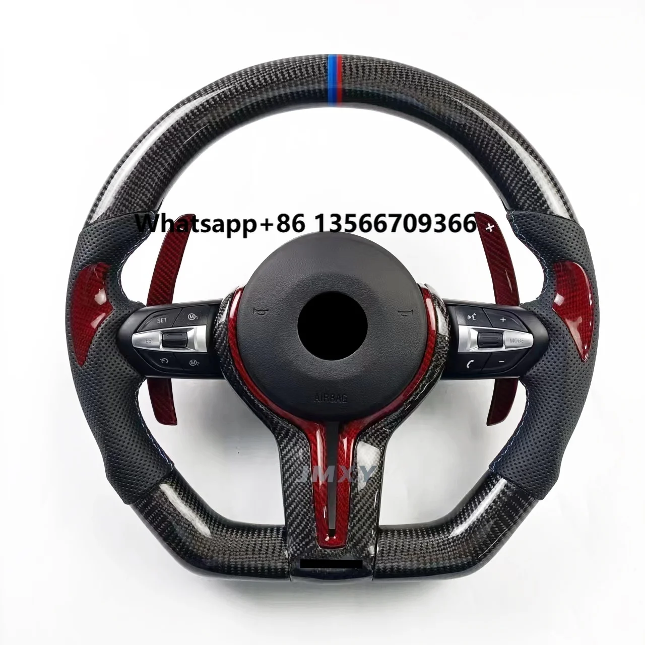 

For F10 F20 F30 F34 F80 E46 E90 M2 M3 Customized New Flat-bottomed Sports Carbon Fiber Car Steering Wheel