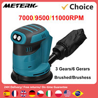 125mm Brush Motor Cordless Orbital Sander Wood Grinder Wood Metal Waxing Polishing Grinding Machine for Makita 18V Battery Tools
