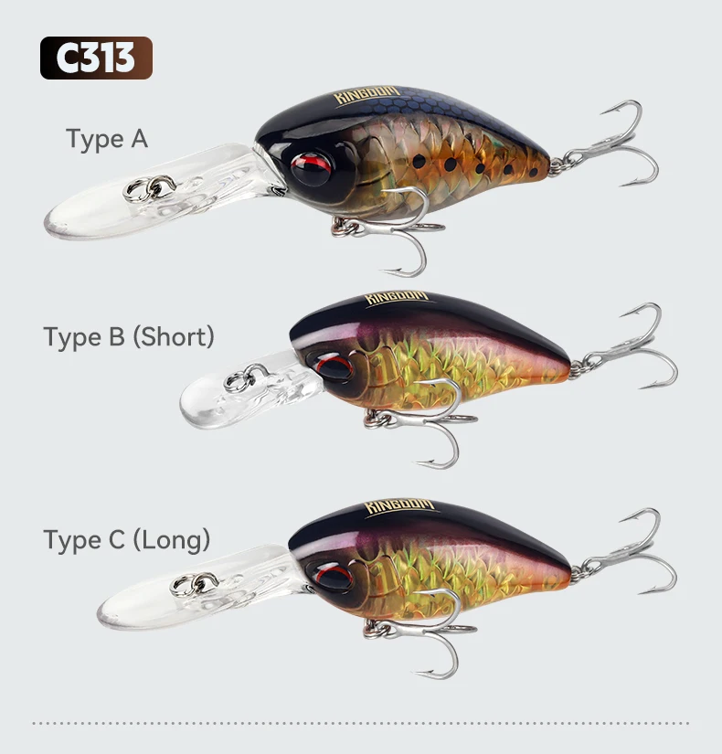 Kingdom Floating Crankbaits Minnow 6 g 6,5 g 10,5 g Geräusch künstliche harte Köder 3 Arten Lippenbarsch Hecht Forelle Süßwasser-Angelköder – Detail 17