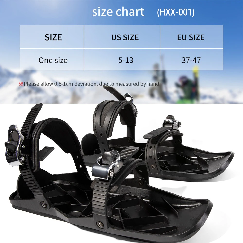 

Adjustable Mini Short Ski Skates for Adults Portable Snowblades Shoe Skiboards Outdoor Winter Sports Compact Skiing Equipment