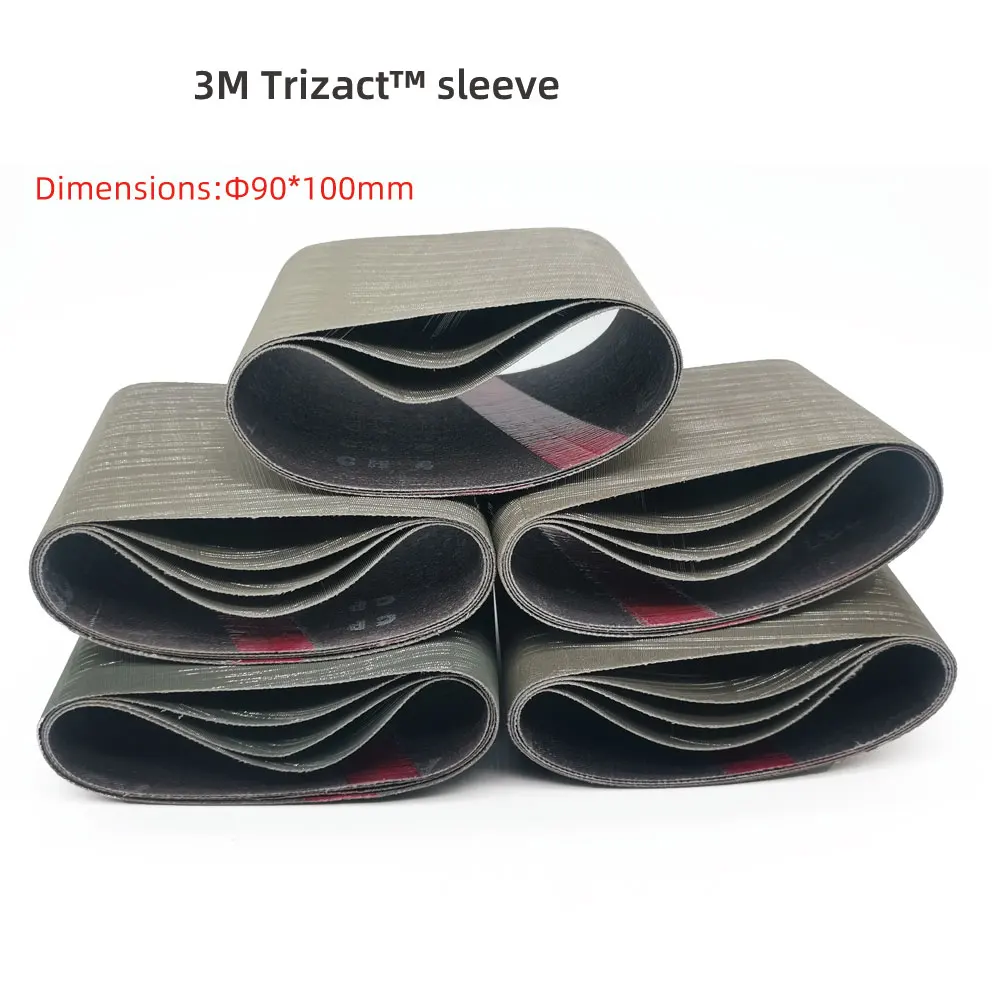 Imagem -03 - Trizact Mangas Lixar Cinto para Metal Moedor de Banda Abrasiva em Conexão Rolo de Expansão 3m 100x283 mm 237aa Pcs