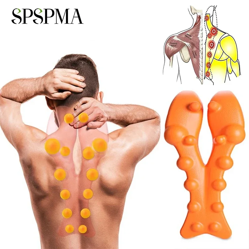 Therapoint Trigger Point Massager, massaggiatore Trapezius per il rilassamento del collo e delle spalle, cuscino chiropratico per l'allineamento della colonna vertebrale cervicale