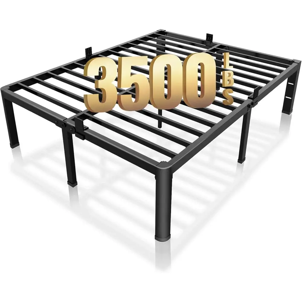 

Металлическая решетка для кровати ROIL 18 дюймов, усиленная, 3500 фунтов, без пружинного блока, с закругленными и плоскими отверстиями для матраса