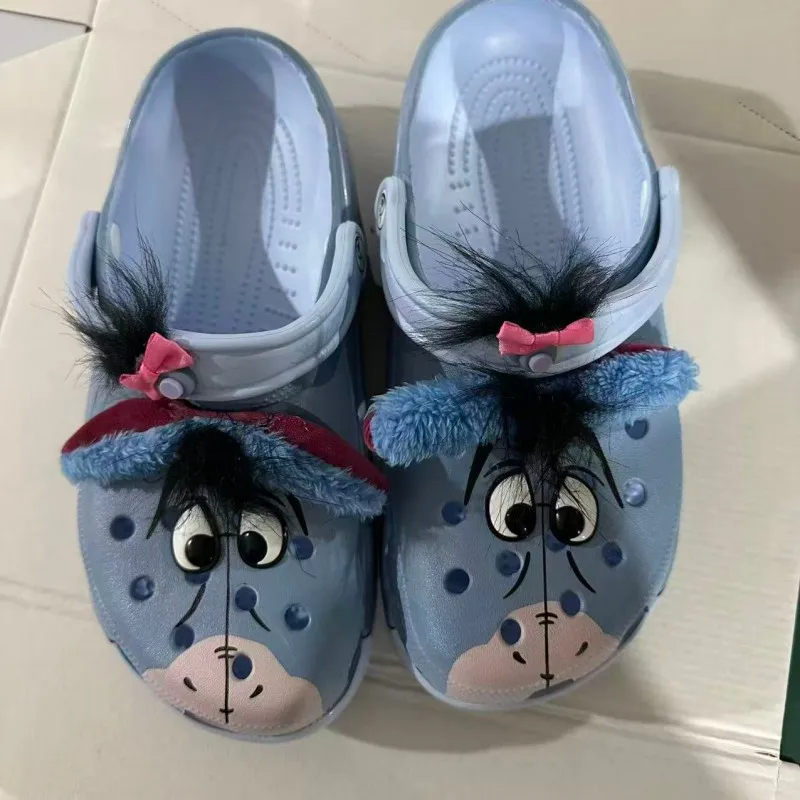 

Disney Eeyore Children Anime Slippers Eva Breathable Slippers Summer Sandals Casual Outdoor Kids Non Slip Soft-Soled Shoes Gifts