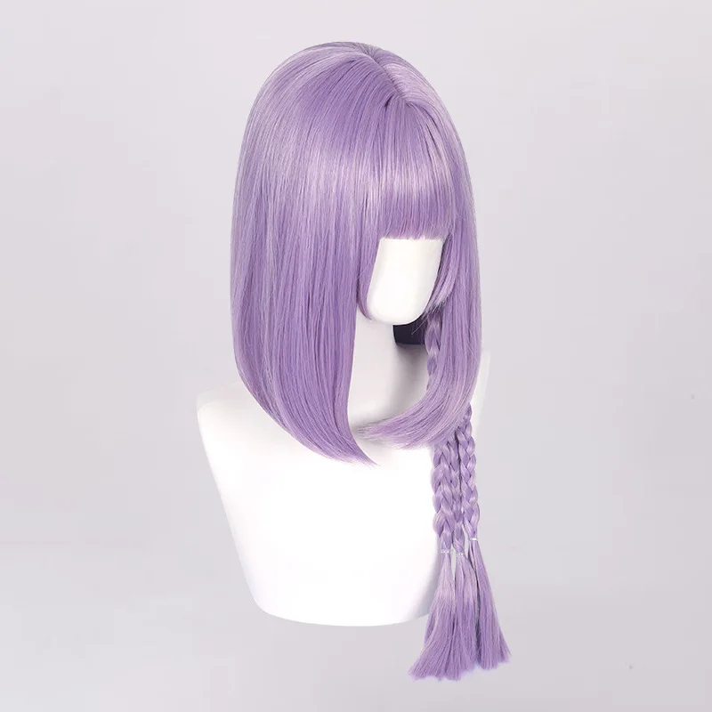 Barala Magic Fairy Yan Lili Parrucca Cosplay Acconciatura intrecciata viola che abbraccia il viso Simulazione realistica del cuoio capelluto