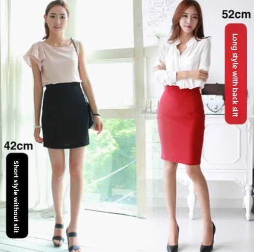 Spring Summer High Waist A-Line Midi Skirt Fashionable Professional Suit Skirt Step Skirt Bodycon Skirt Workwear Skirt