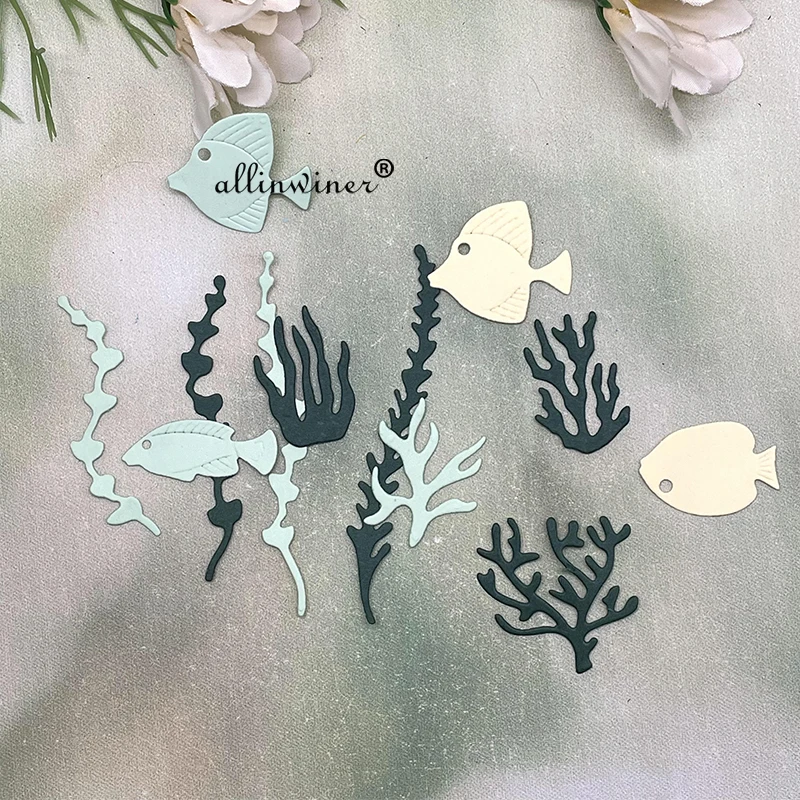 Aquatic coral fish Metal Cutting Dies Stencils Die Cut for DIY Scrapbooking Album Paper Card Embossing