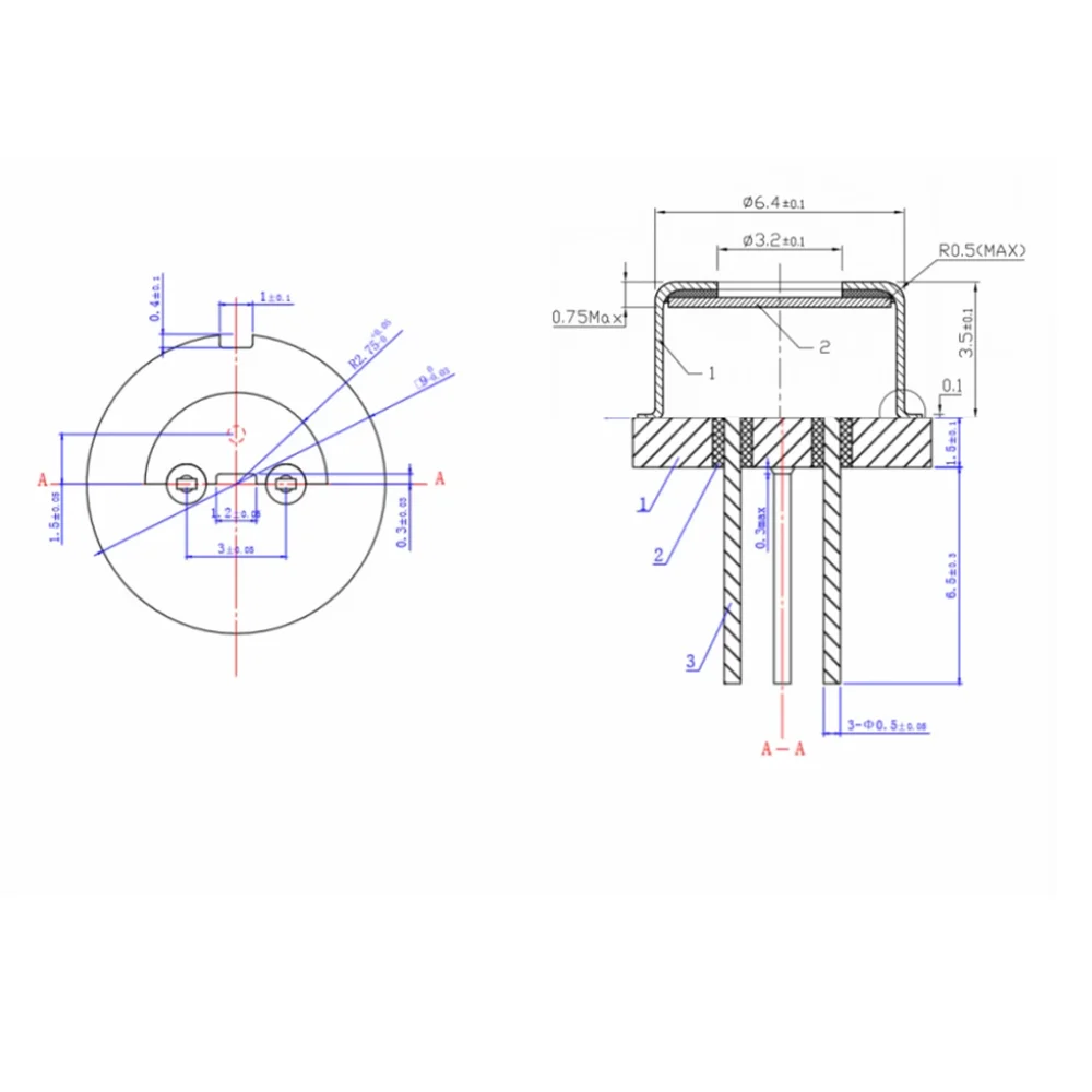 808nm LD 1W/2W/3W/5W near-infrared invisible laser diode TO-5