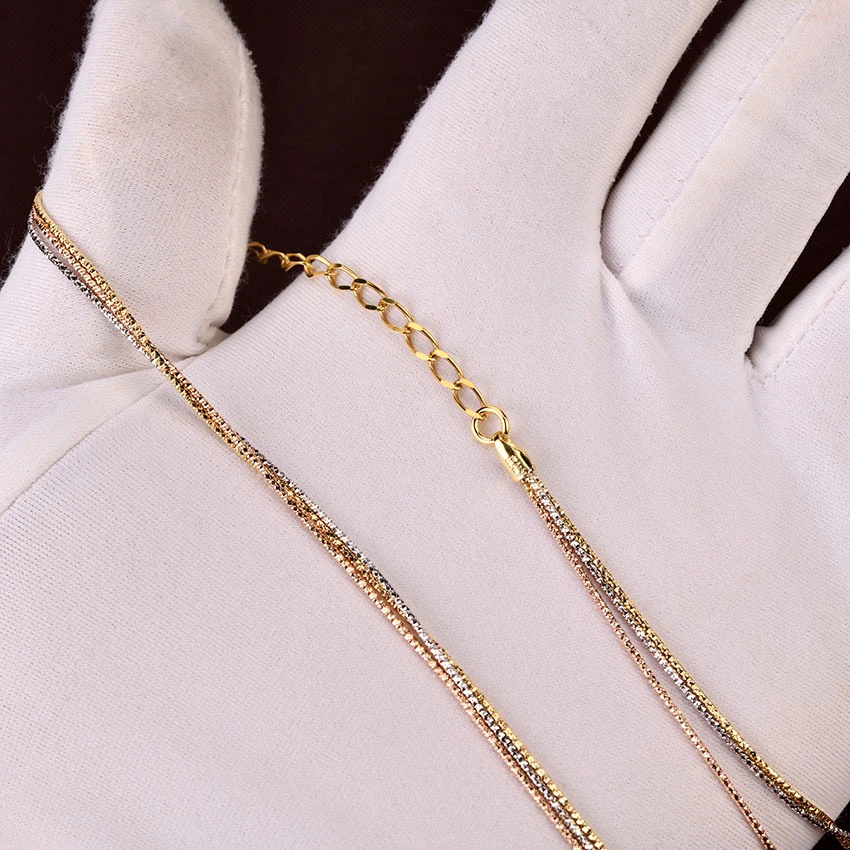 925 Sterling Silver Necklaces For Women Three Chains 925 Silver Jewelry 2026 Trend Necklaces Luxury Female High-Quality 40CM