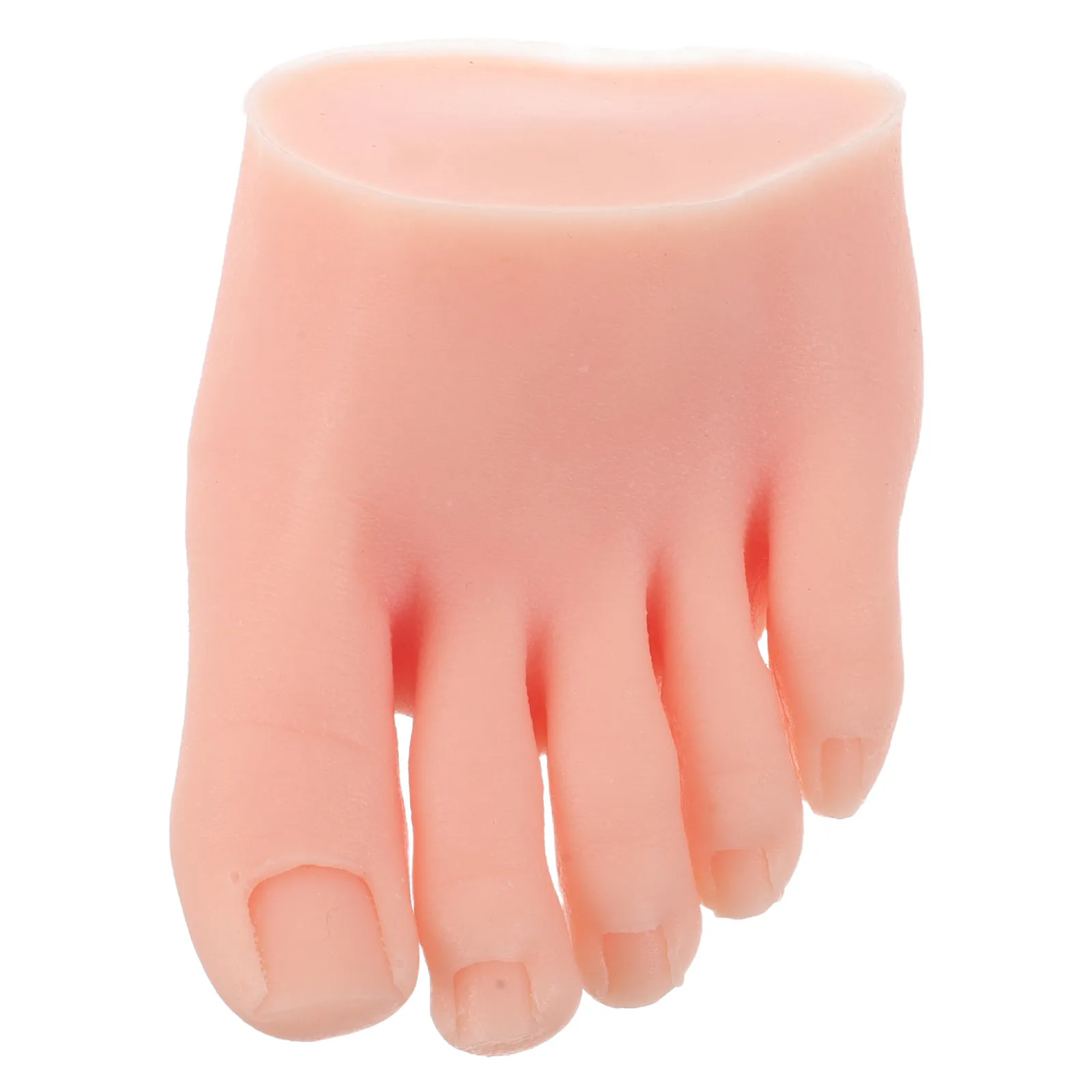 

Silicone Nail Practice Foot Soft Realistic Left Foot Acrylic Nail Tips Training Pedicure Tool for Professionals Beginners