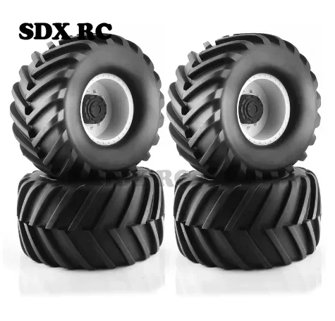 4PCS/Set Wheel Rim&Rubber Tires for 1/10 RC Monster Truck Car Tamiya HSP HPI Kyosh HPI Tamiya Kyosho