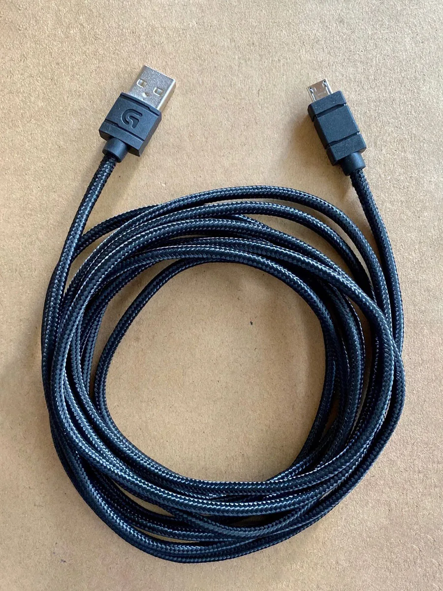 

A Micro-USB Cable of Logitech G633 G635 Gaming Headsets, Nylon Braided Cord, Charging Cable of G933 G935 Headphones, Official