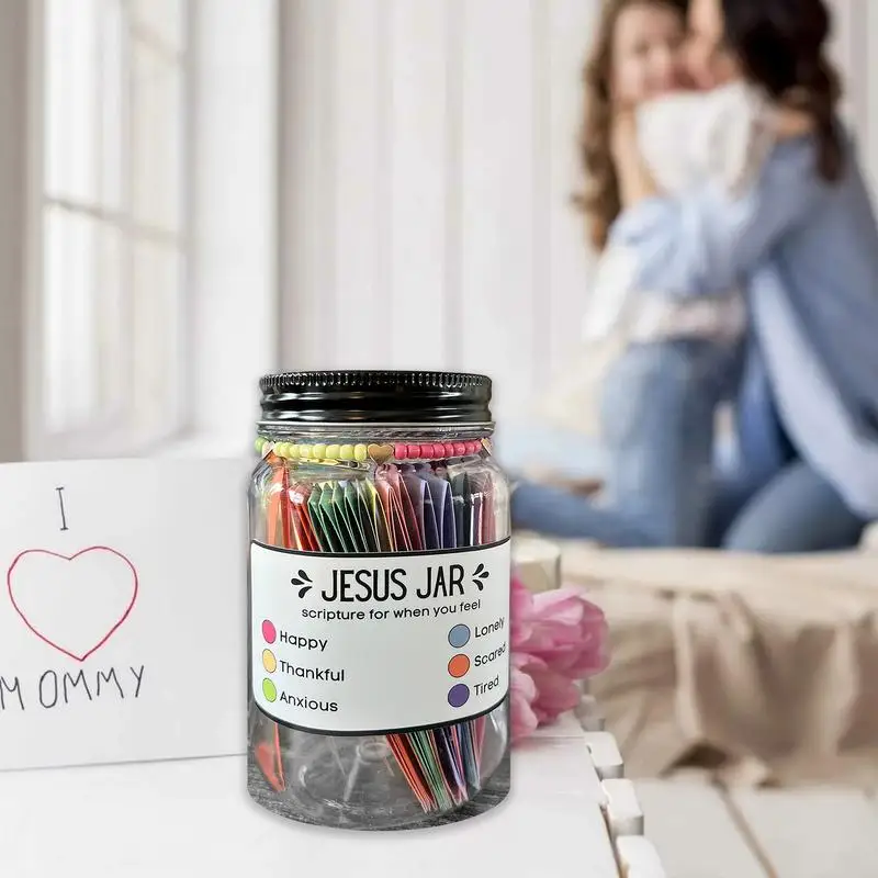 성경 카드 기도 항아리 성경 구절 장식 기독교 성경 항아리 거실 침실 연구 장식 영감