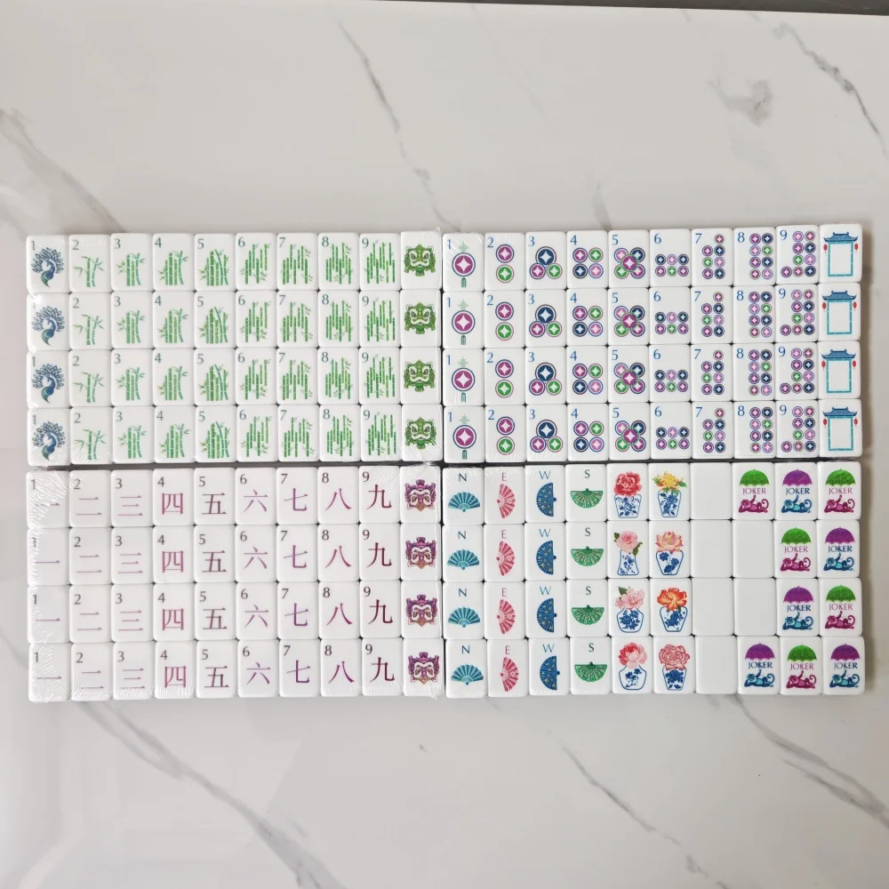 Luxury Engraved American Mahjong Set OMHJGO Dark Purple 4 Layer Acrylic Tiles, Portable Board Game for Leisure & Festival Gifts
