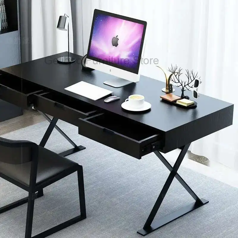 Tavoli da ufficio Scrivania Tavolo da studio per computer Postazione di lavoro moderna per caffè Mobili Posti per conferenze direzionali Scrittura Desktop in acrilico