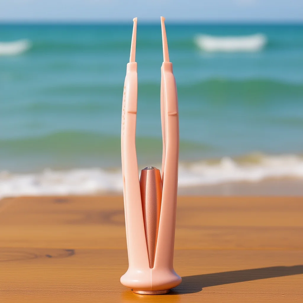 Pinzetta per naso Baby Booger con luce LED rosa, in acciaio inossidabile resistente, silicone leggero, clip per la pulizia di naso, orecchie, ombelico e occhi